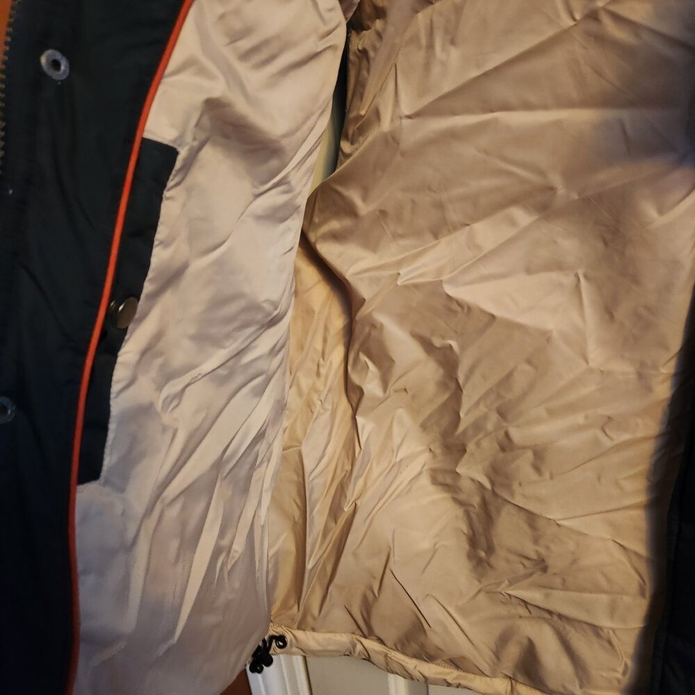 Tommy Hilfiger Goose Feather Down Black Puffer Vest Men XL Full Zip Pockets Logo - Picture 8 of 8